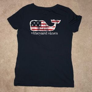 Vineyard Vines American Flag Pocket Tee